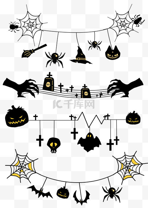 万圣万圣节蝙蝠蜘蛛吊饰图片
