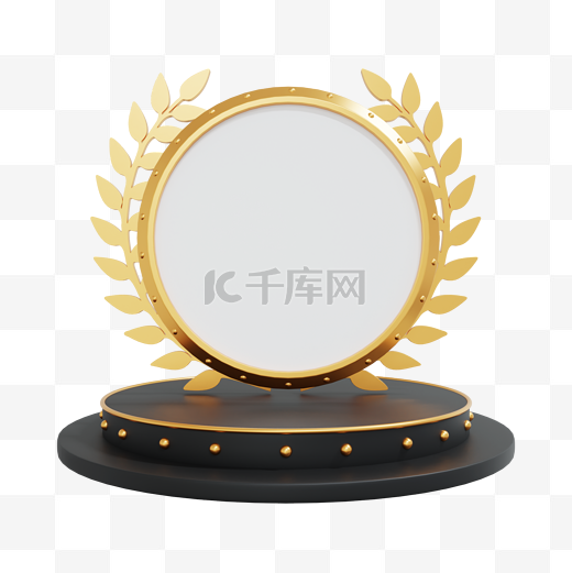 3DC4D立体徽章奖牌头像框图片