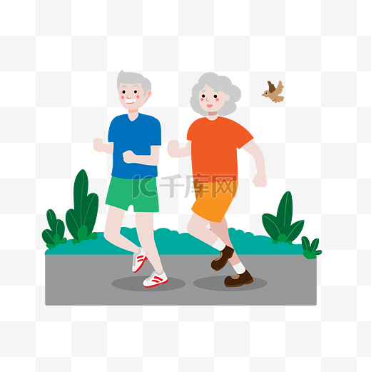跑步老年人运动锻炼老年生活图片