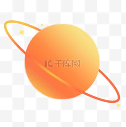 橘色弥散星球图片