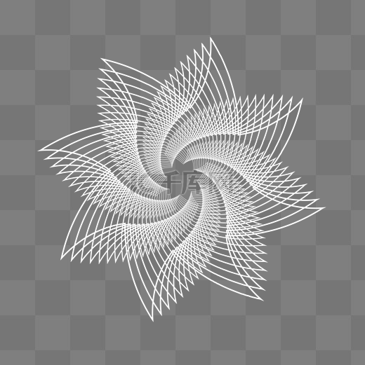 抽象扭曲几何图形错觉形状线条花朵图片