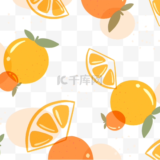 水果边框卡通橙子和橘子图片