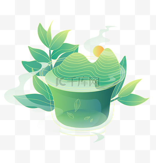 国潮茶文化茶杯图片