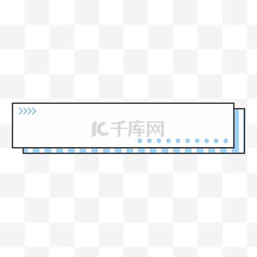 蓝色简约几何标题栏标题框图片