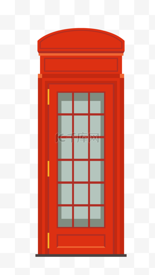 矢量红色电话亭图片