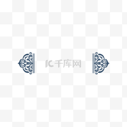 中式花纹复古边框标题栏图片
