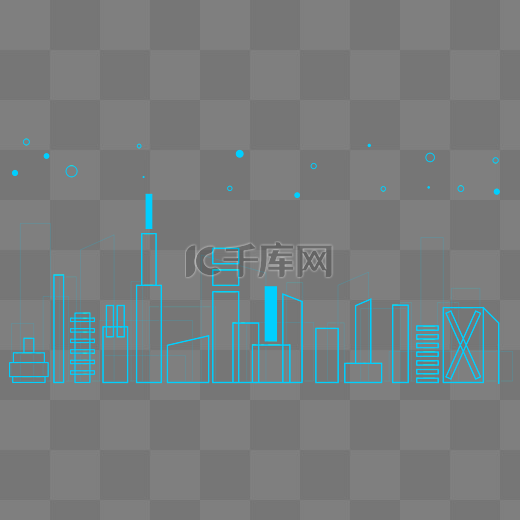 科技线条城市楼房建筑图片