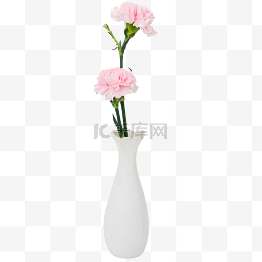 粉色康乃馨鲜花花瓶摆件图片