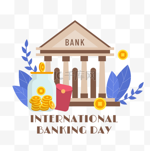 国际银行日建筑存钱罐图片