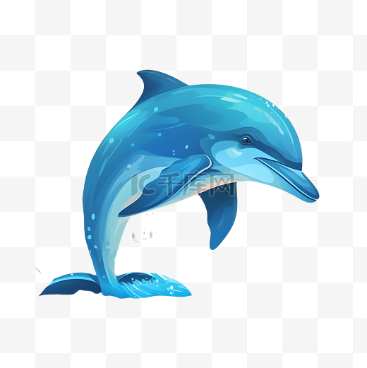 卡通海洋动物海豚手绘图片