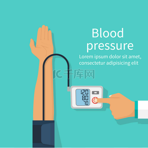医生测量患者血压图片