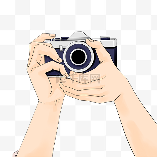 手拿相机拍照照相手势摄影图片