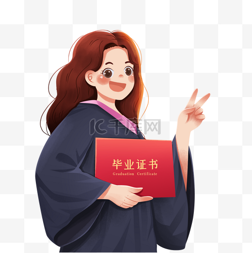 毕业季学士服女孩学生青春不散场图片