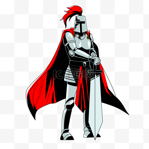 骑士武器卡通人物图片