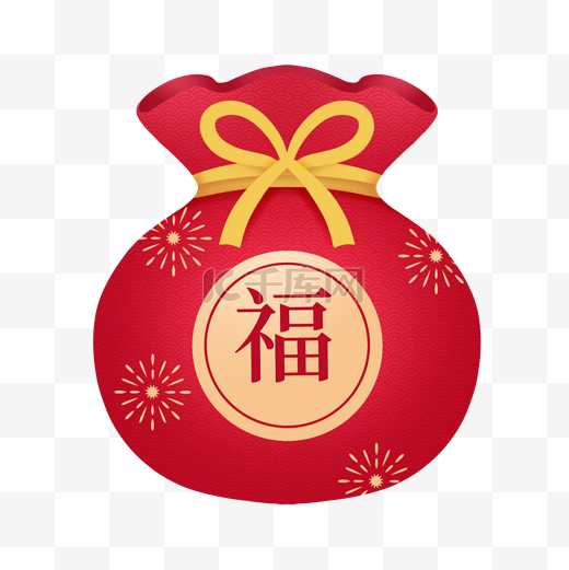 新年新春元宵节红色福袋图片