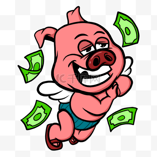 猪波谱嘻 风格钱图片