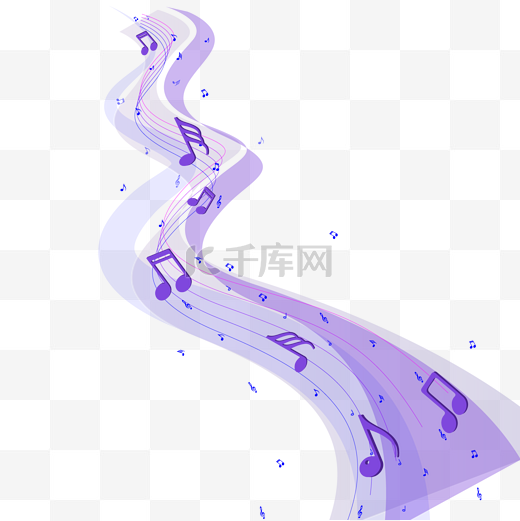 浪漫紫色乐曲音乐音符图片