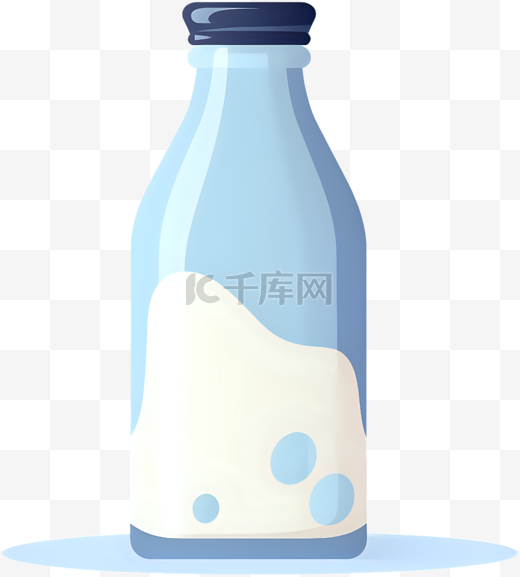 卡通可爱牛奶瓶子图片