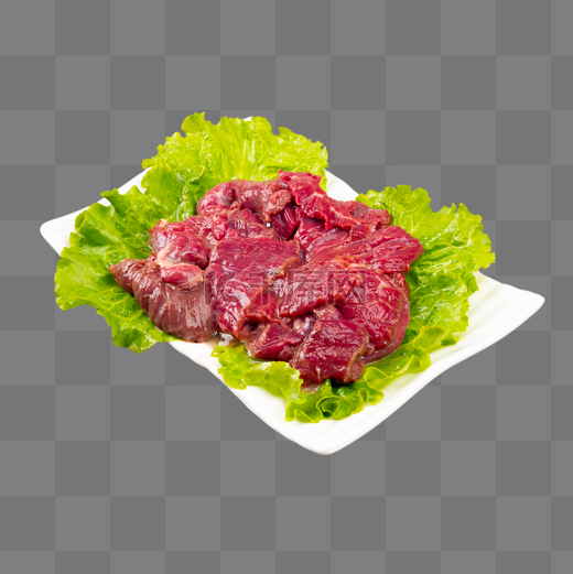 烤肉腌制牛肉片图片