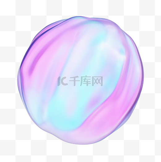 3DC4D立体流体渐变装饰球图片