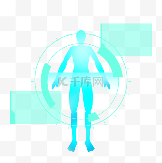游戏科技人物高科技扫描检测医疗人体图片