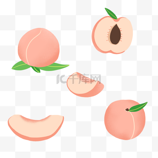 粉色水蜜桃水果图片