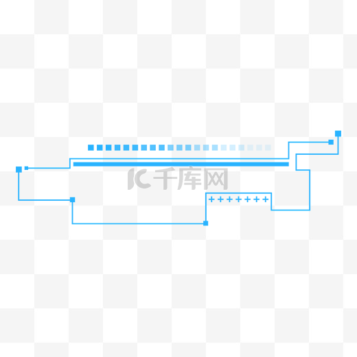 手绘蓝色科技线条图片