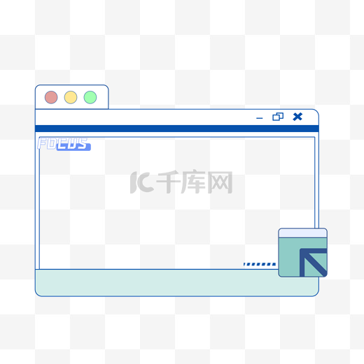 潮流卡通简约窗口边框图片