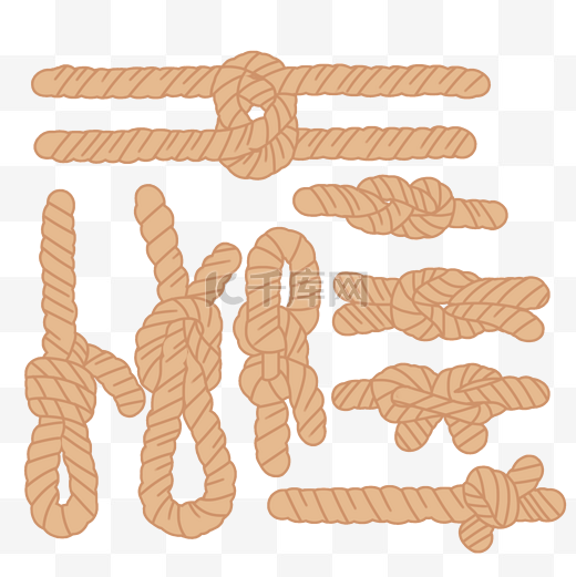 绳子木绳麻绳打结绳子图片