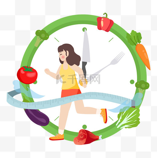 健康饮食锻炼计划图片