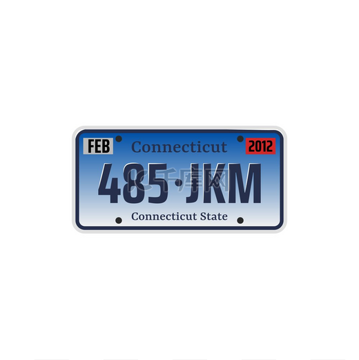车辆编号或车辆牌照平台矢量设计美国州用于识别汽车卡车和摩托车的金属或塑料牌照美国的汽车注册号和车牌图片