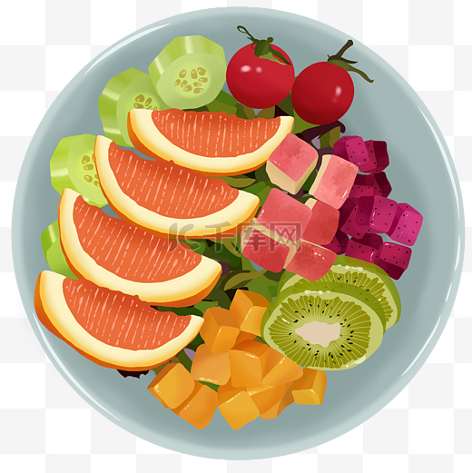 素食主义沙拉素菜食物轻食水果沙拉图片