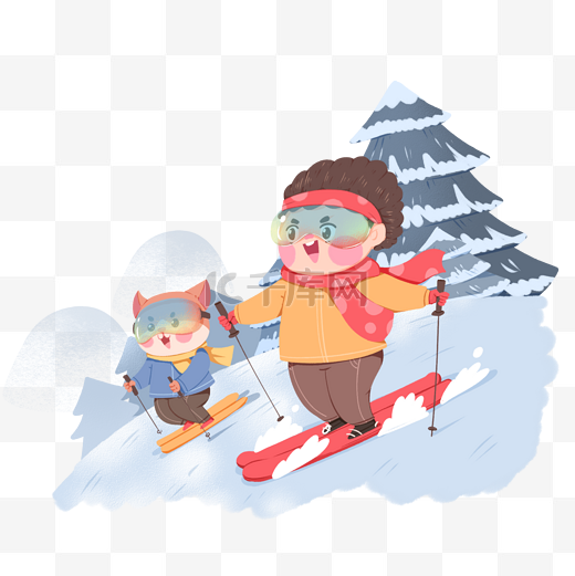 小寒大寒冬至大雪小雪户外滑雪图片