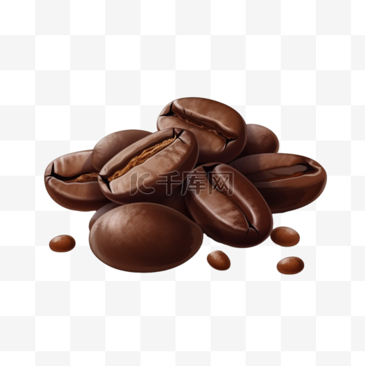 卡通手绘咖啡咖啡豆图片