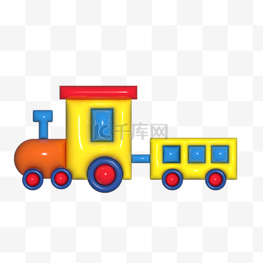 AI膨胀风儿童玩具火车图片