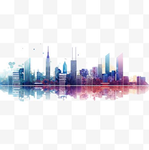 视频会议的城市背景图片