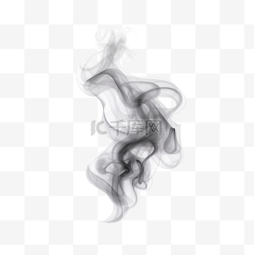 雾、灰色薄雾或香烟烟雾的三维逼真插图。图片