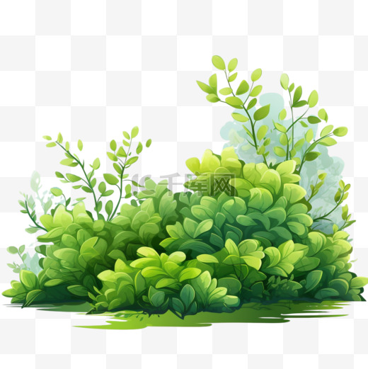 背景为绿色色调的灌木丛图片