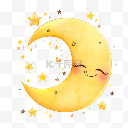 中秋节月亮元素卡通图片
