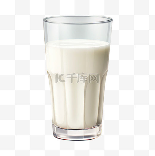 牛奶杯子玻璃一杯写实AI元素装饰图案图片