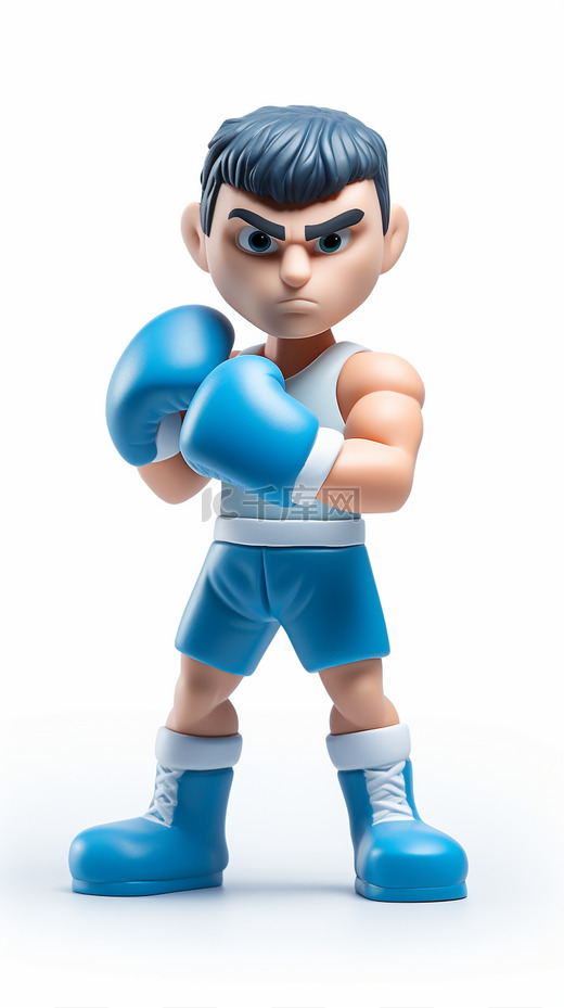 亚运会拳击比赛3D人物图片