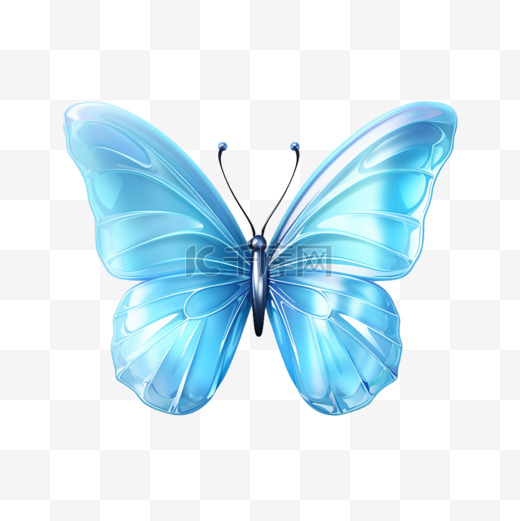 蝴蝶3D图标动物渐变UI素材UX设计图片