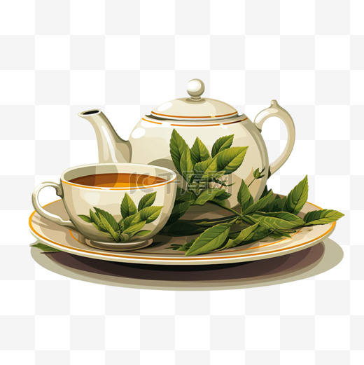 茶具瓷器精美茶壶茶叶茶杯养生图片