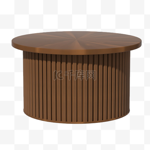 电商立体背景产品陈列家具深色木纹圆桌子图片