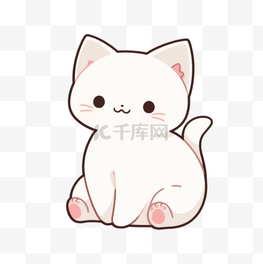 手绘猫咪手绘元素图片