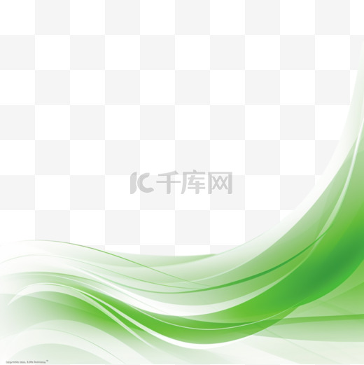 抽象绿色线条波纹装饰1图片