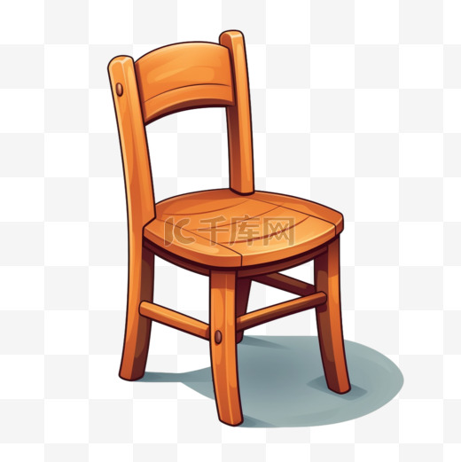 椅子木头卡通座椅免扣元素装饰素材图片