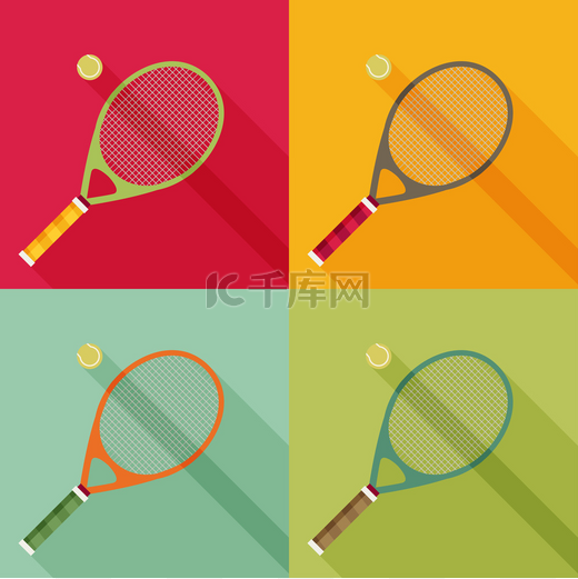 网球拍和球标 图片