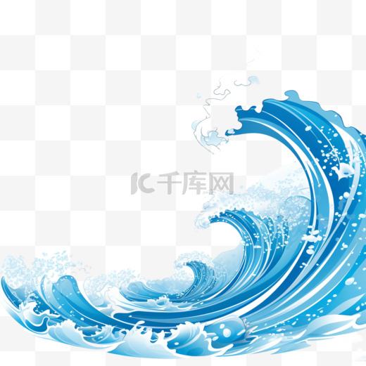 海浪世界海洋日设计背景图片