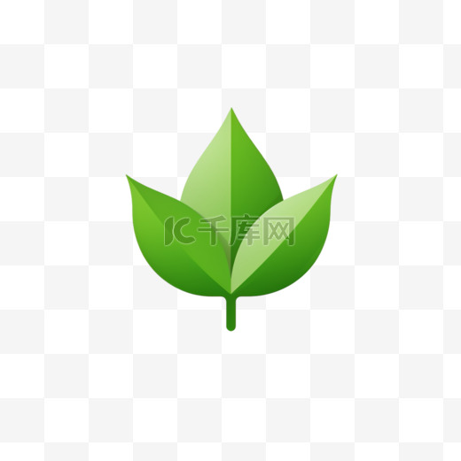 绿色生态环叶复选标记图片